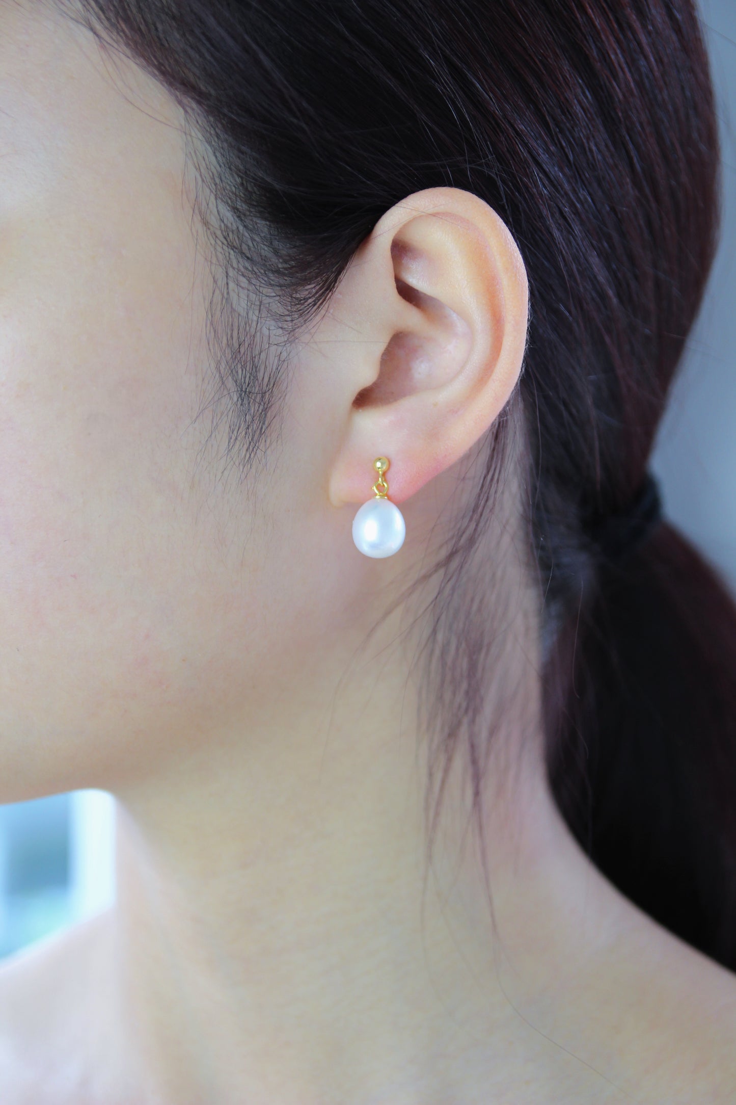 Elegant Drop Pearl Earrings